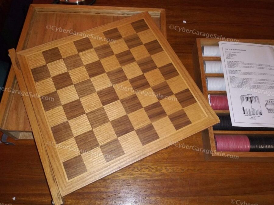 Collectible Marlboro Miles Backgammon + Checkers set