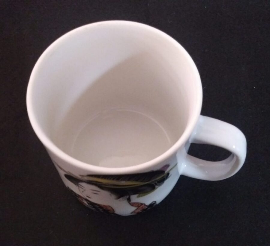 1d Black Kimono Geisha Mug