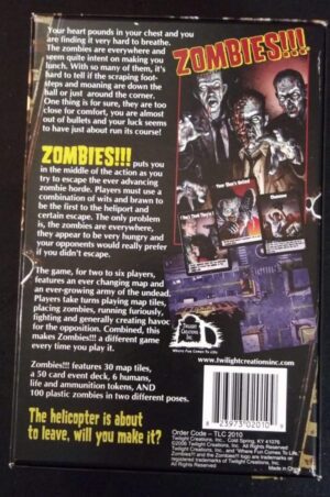 Twilight Creations Presents ZOMBIES!!! Director's Cut Second Edition Board Game
